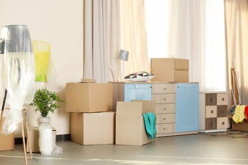 Packing boxes and furniture for Towerhill removals