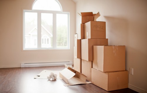 Organised moving boxes and transport for a small removals service in Towerhill