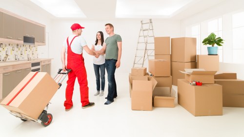 Packed household items ready for long-term storage in Towerhill