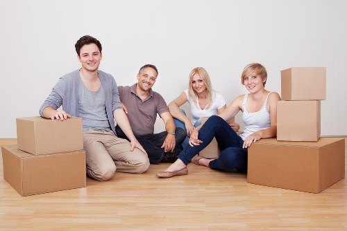 Secure Towerhill household storage facility with stacked boxes